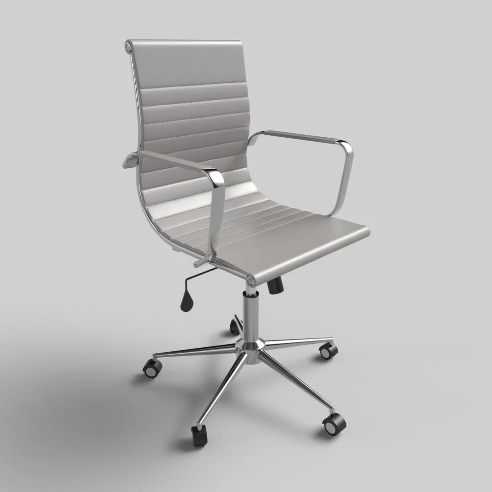 Office Chair White Leather