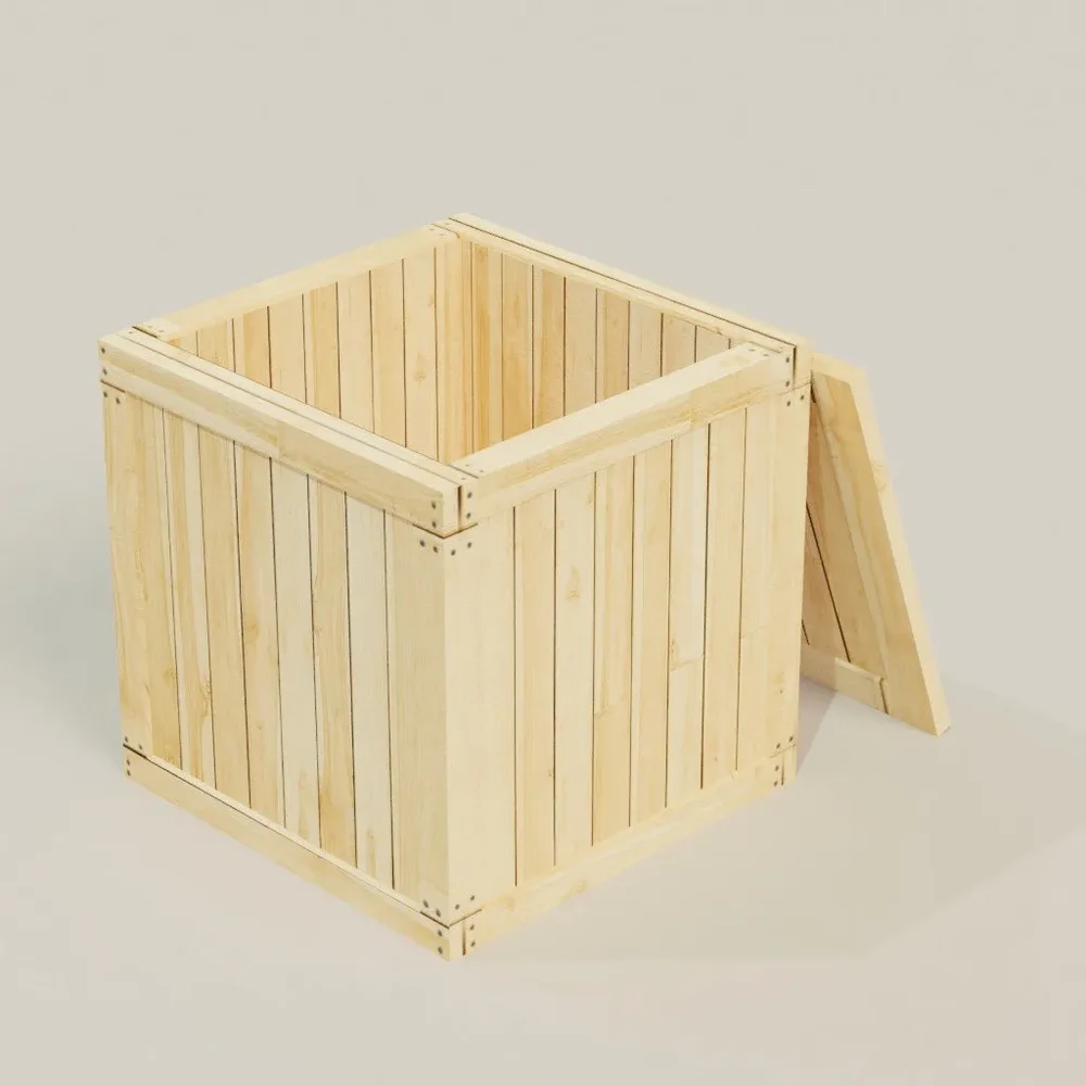 Open Wooden Crate