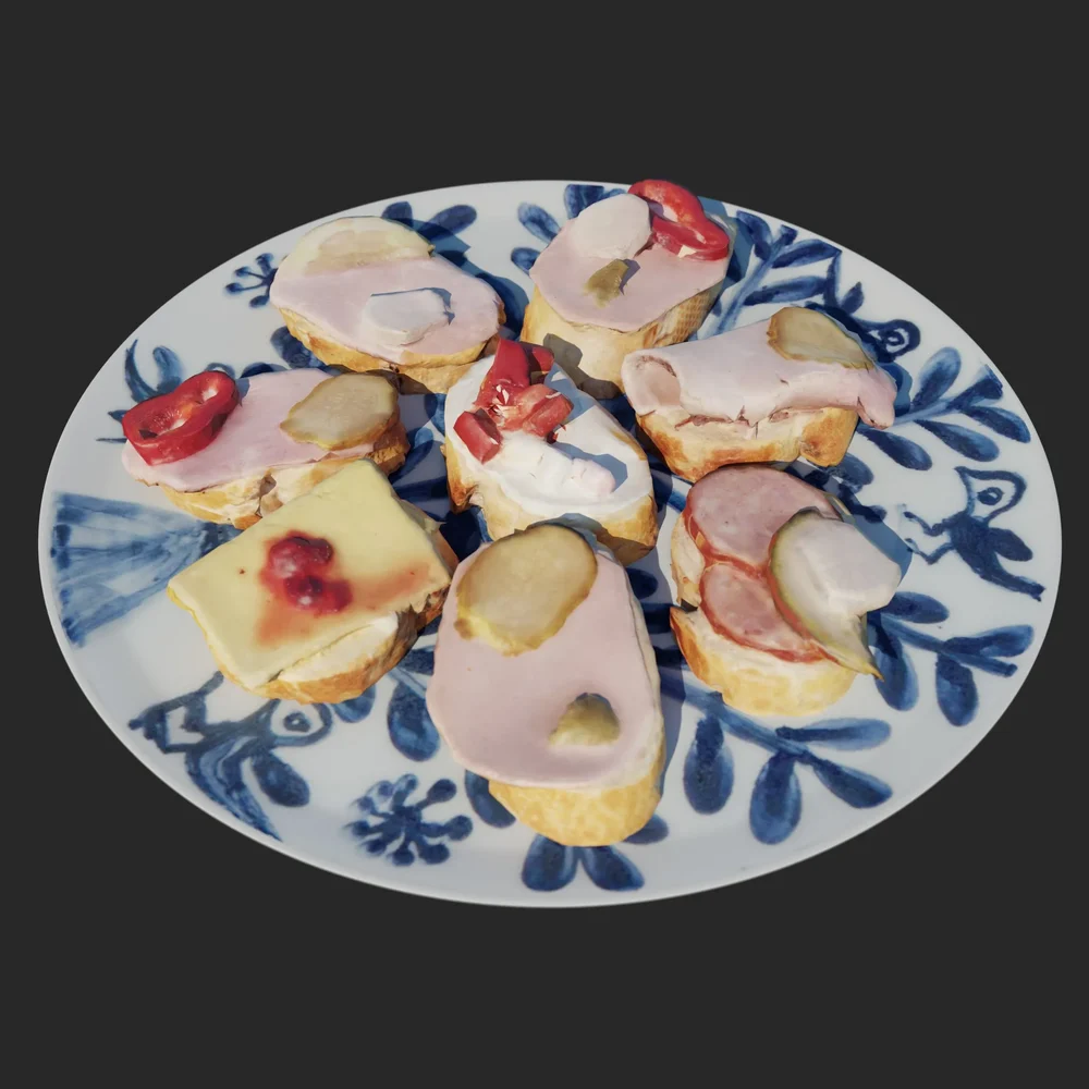 Plate With Small Sandwitches