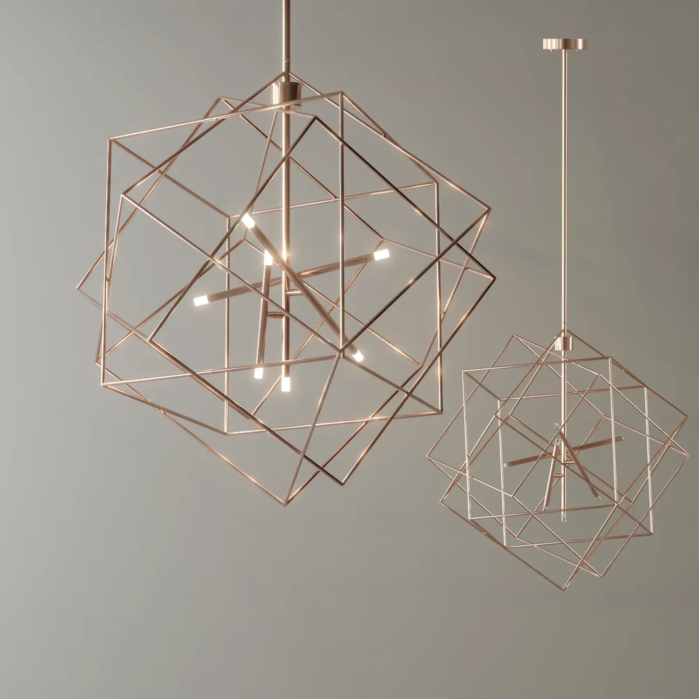 Ezo 7 - Light Geometric Chandelier