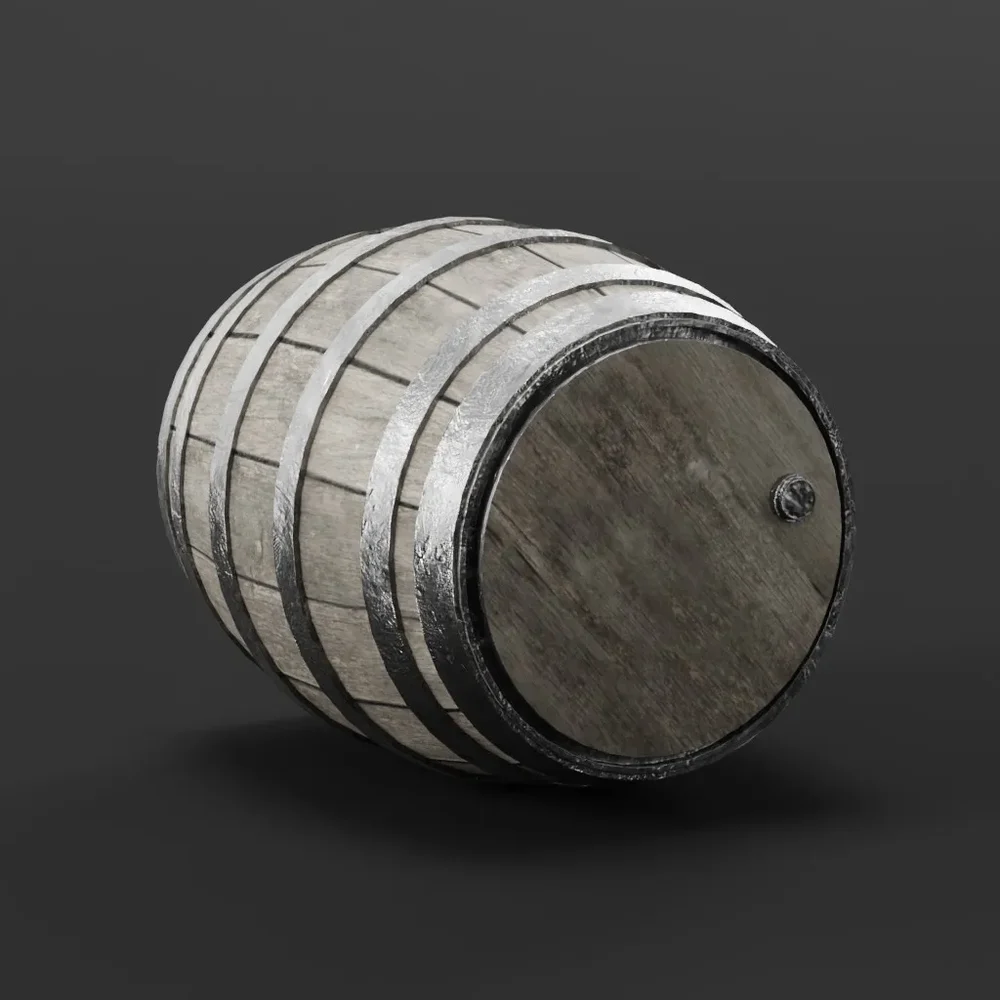 Aged Wooden Storage Barrel