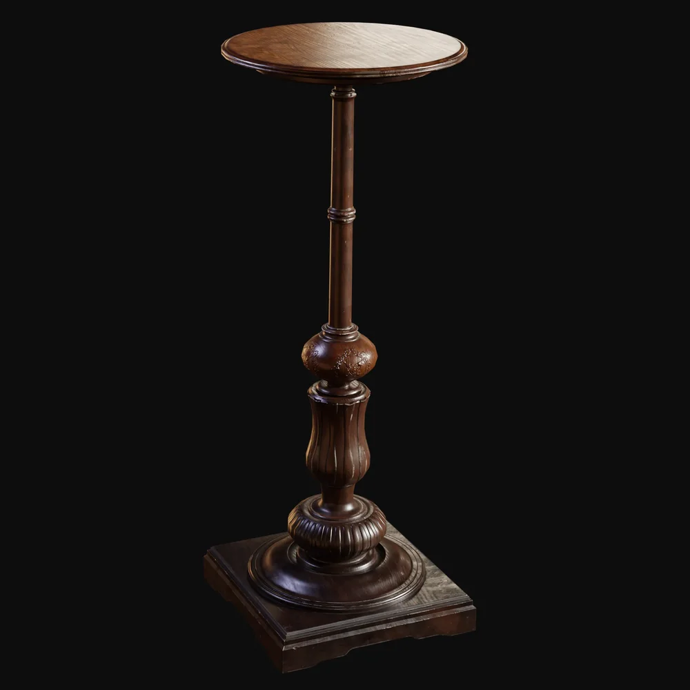 Antique Wooden Pedestal Table