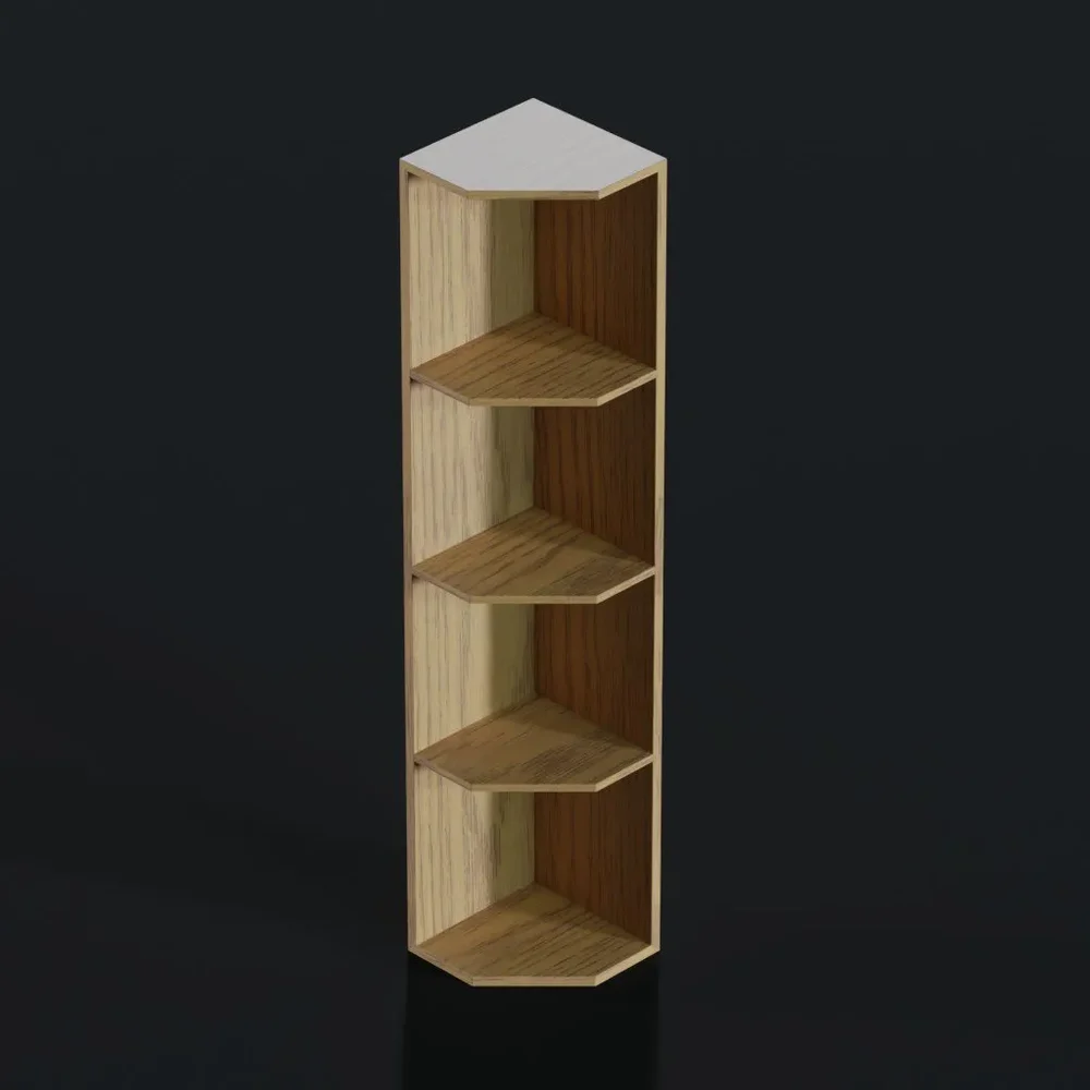 Oak Corner Shelf