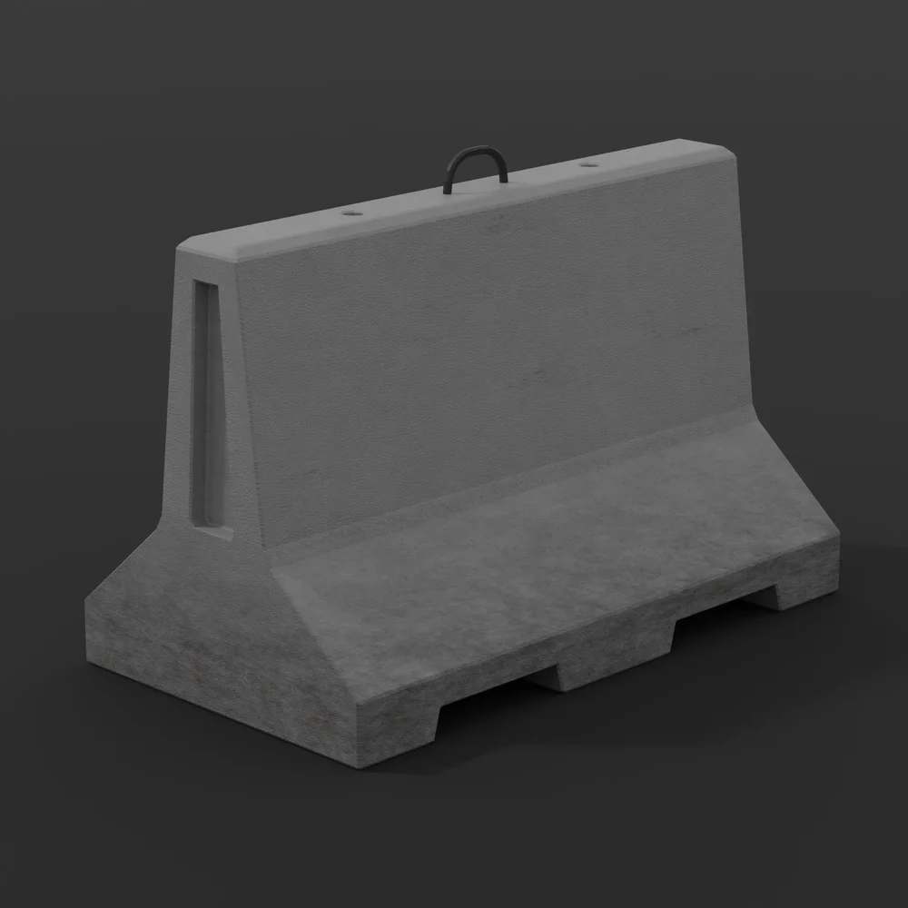 Low Poly Concrete Barrier