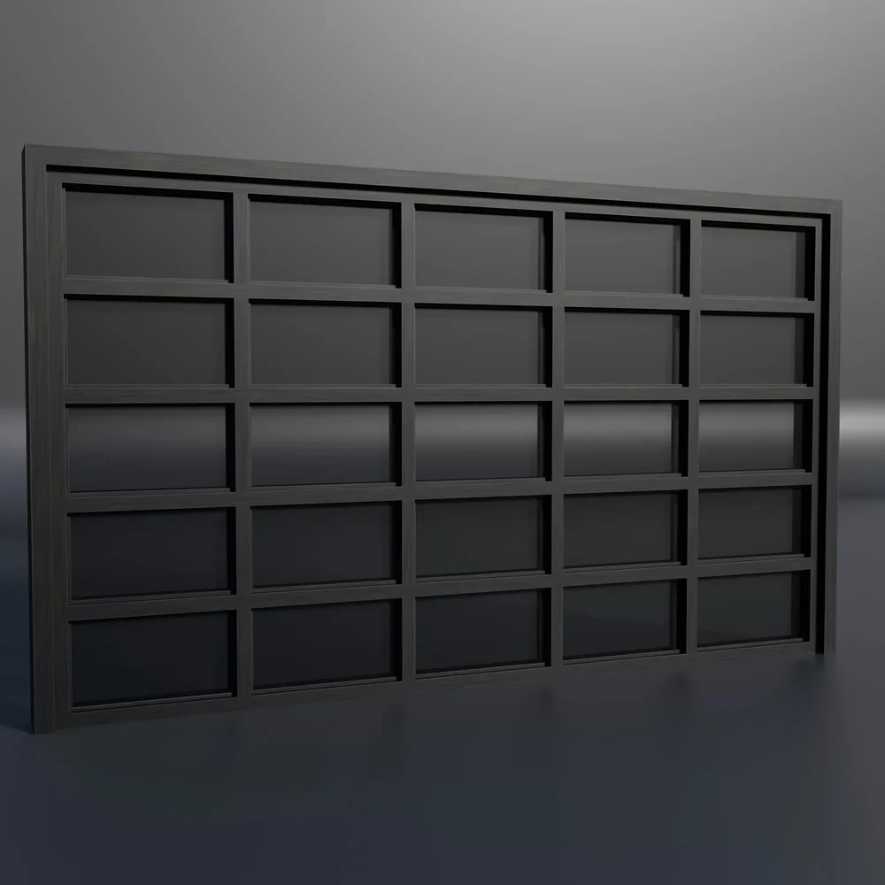 Black Panel Garage Door