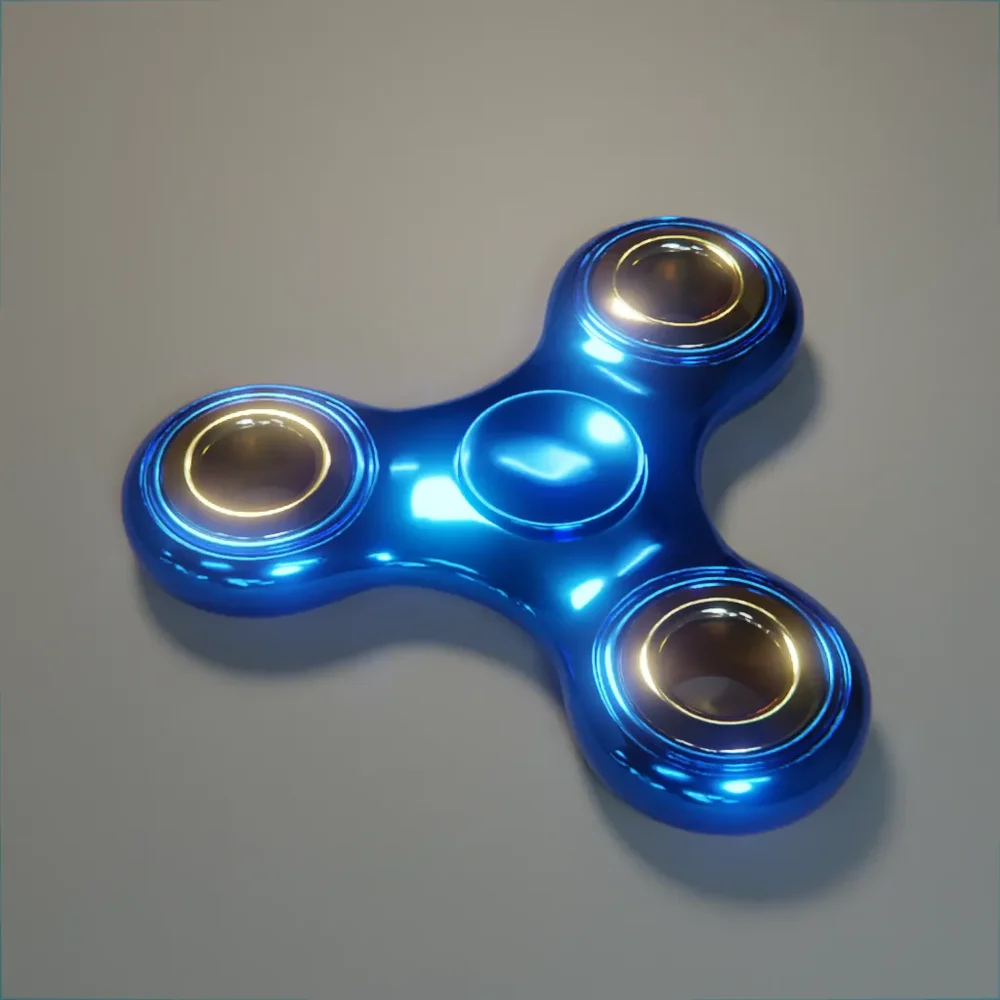 Fidget Spinner - Blue Metal