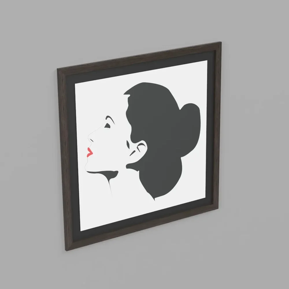 Women With Red Lips Frame