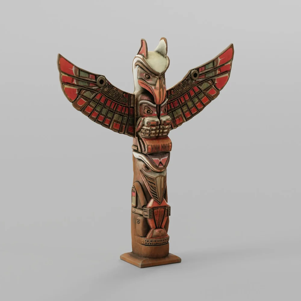 Indian Wooden Totem