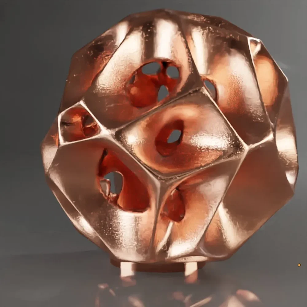 Decor Voronoi Cooper Sculpture
