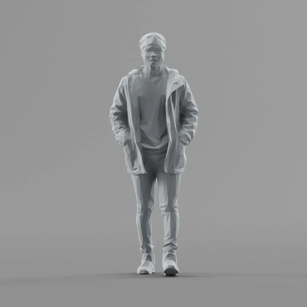 Lowpoly Male Walking