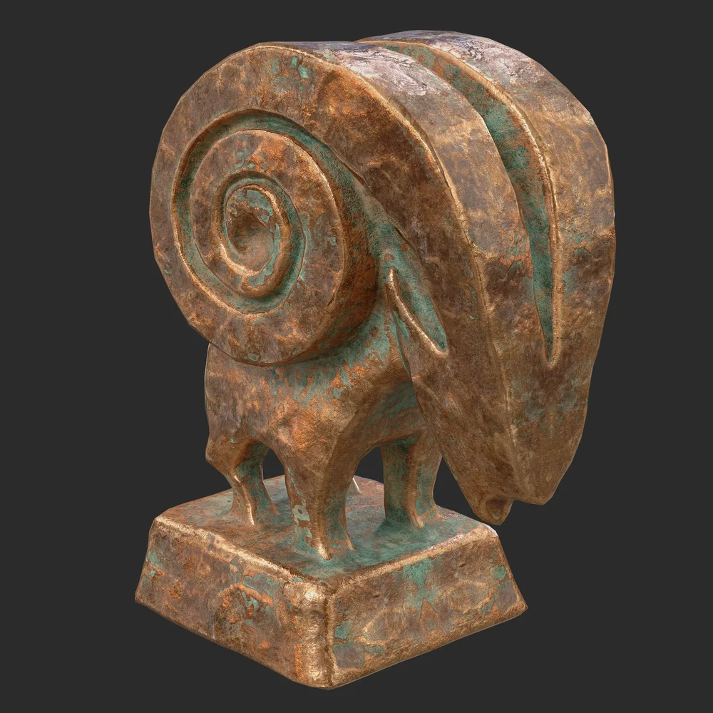 Ram Abstract Bronze Statue