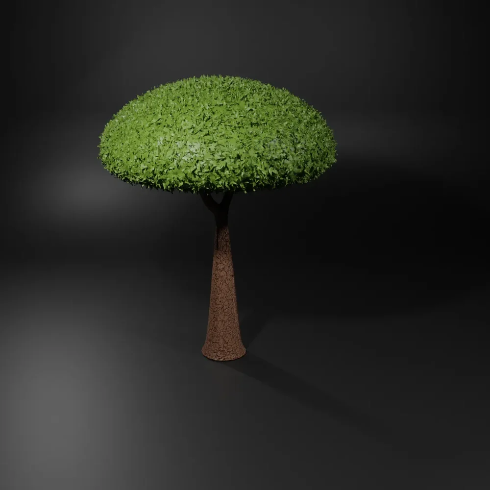Clay Render Style Tree