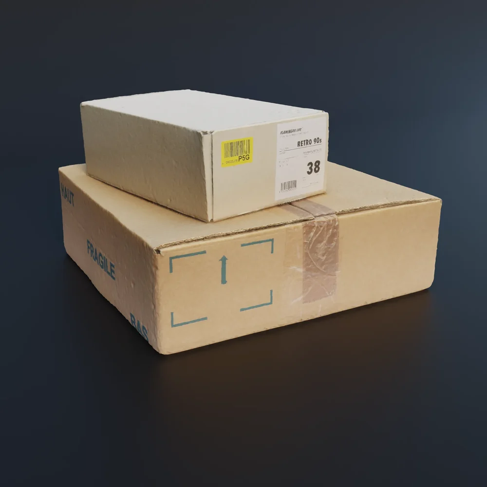 Stacked Shipping Boxes
