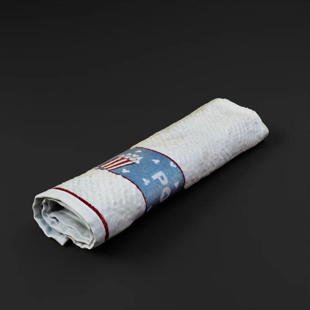 Rolled Dish Towel - Popcorn
