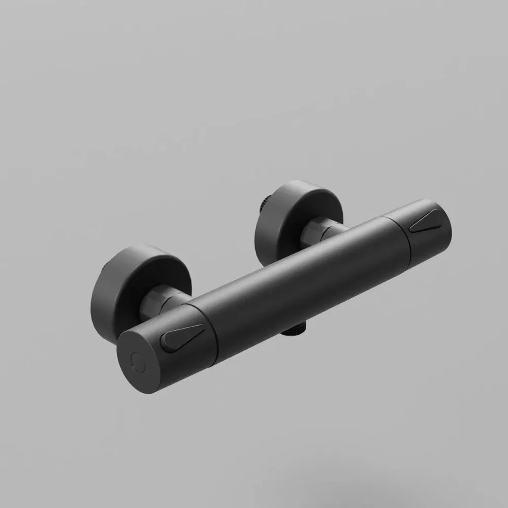Silhouette Thermostat Shower Black