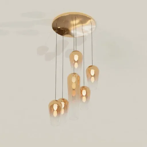 Chandelier Semitransparent Glass