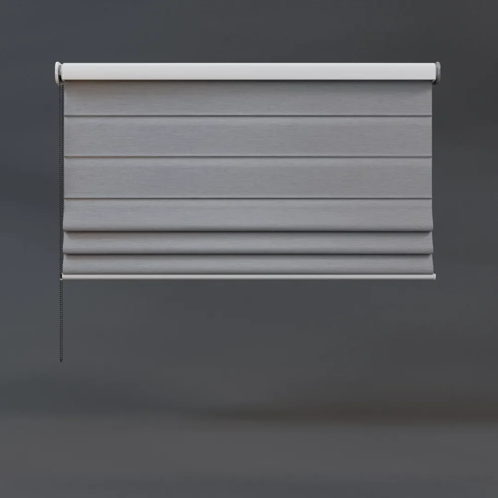Roman Blinds Half Grey