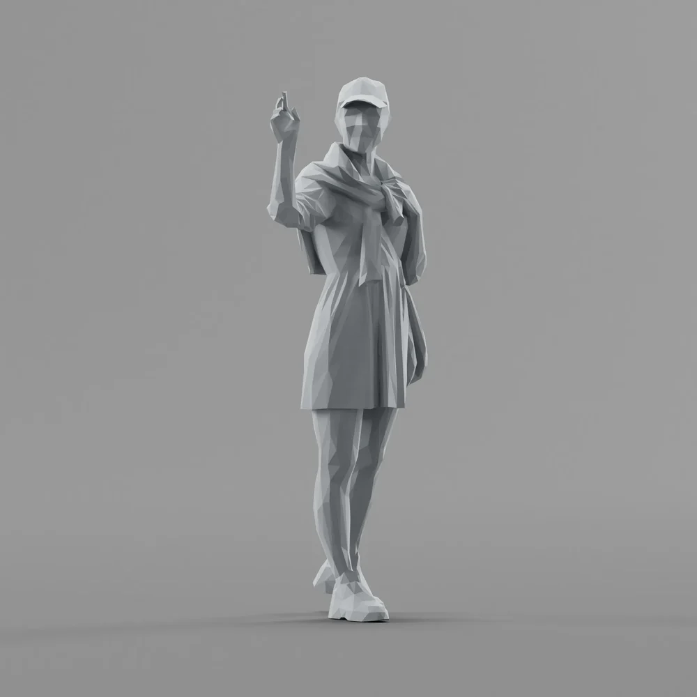 Lowpoly Female Standing