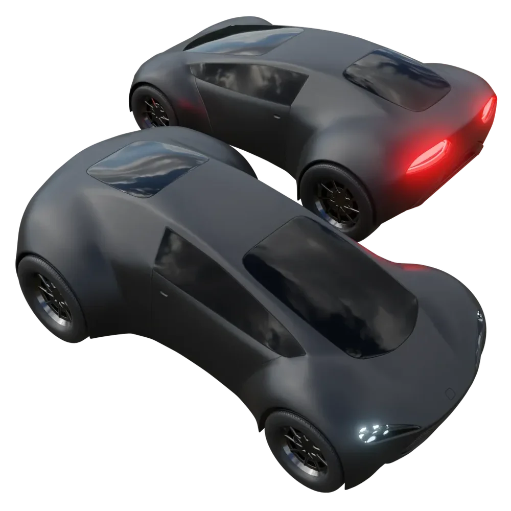 Sci-Fi Futuristic Black Racing Car