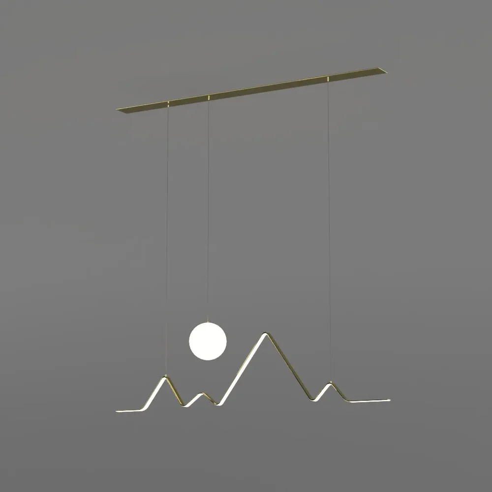 Mountain And Moon Pendant Light