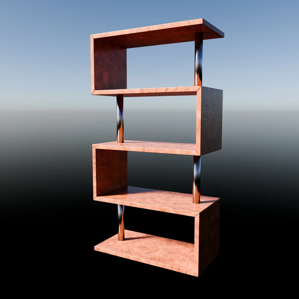 Snake-Like Wooden Shelf