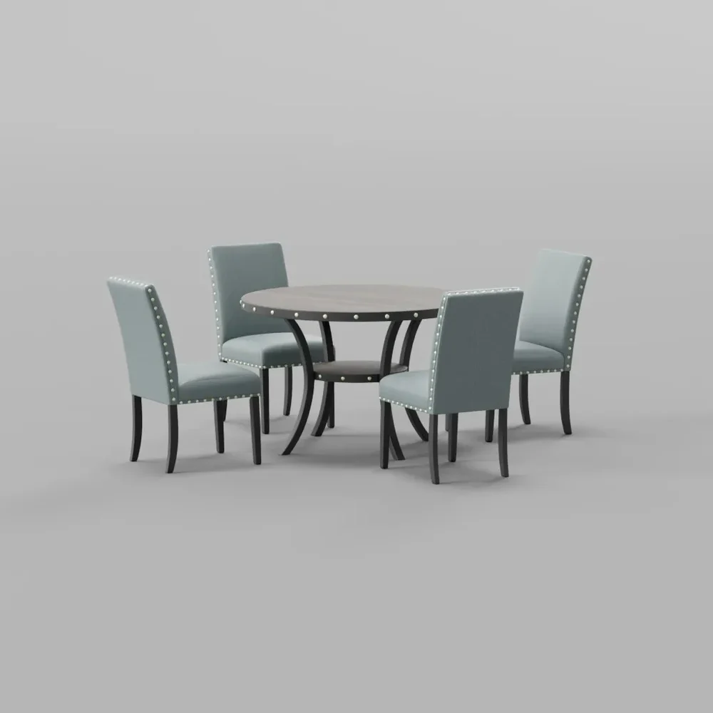 Solid Wood Top Four Leg Dining Set