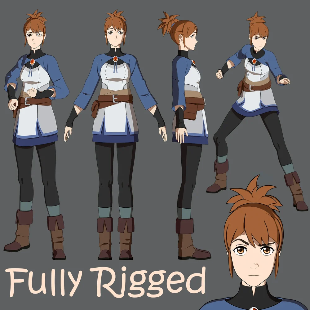 Fully Rigged Marci From Dota 2