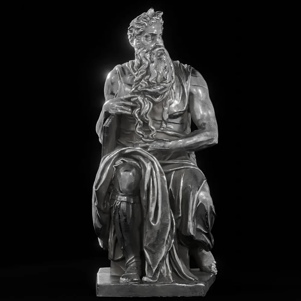 Steel Moses Having A Book