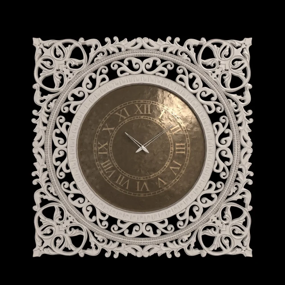 Wall Clock Wood Frame