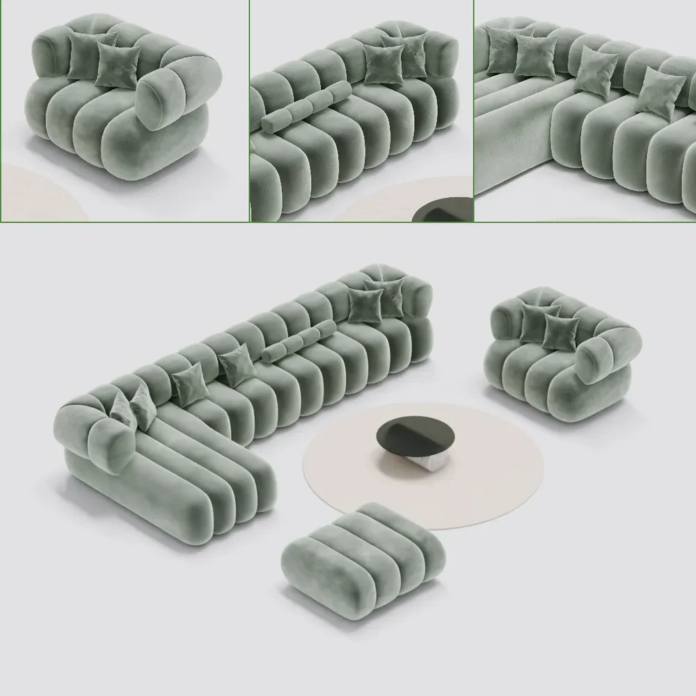 Velvet Sofa Set