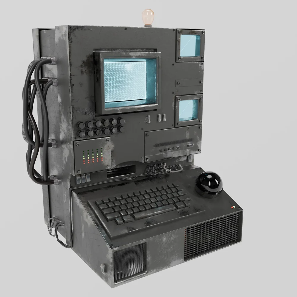 Retro Sci Fi Computer Used Hardware