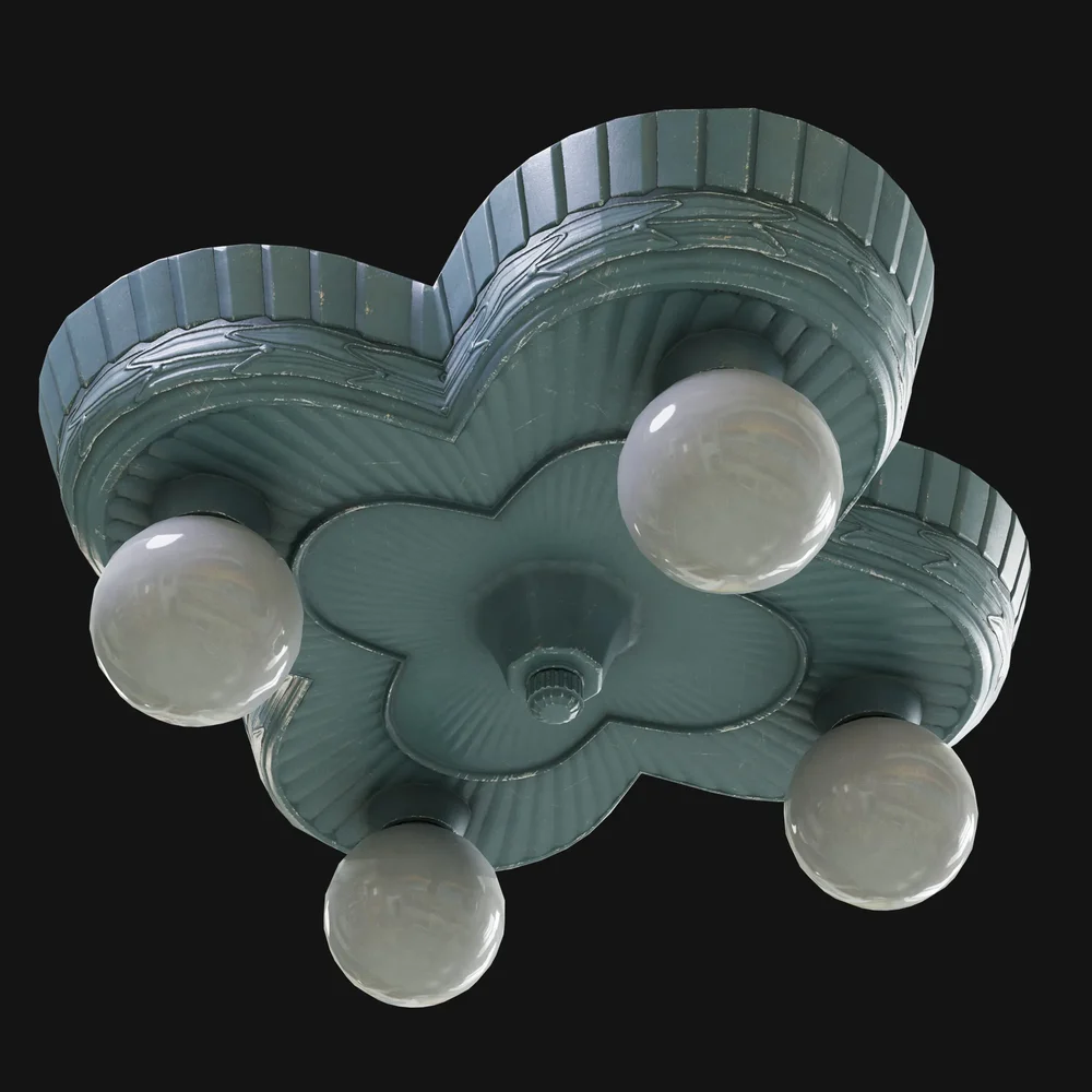 Quad-Bulb Ceiling Light Fixture