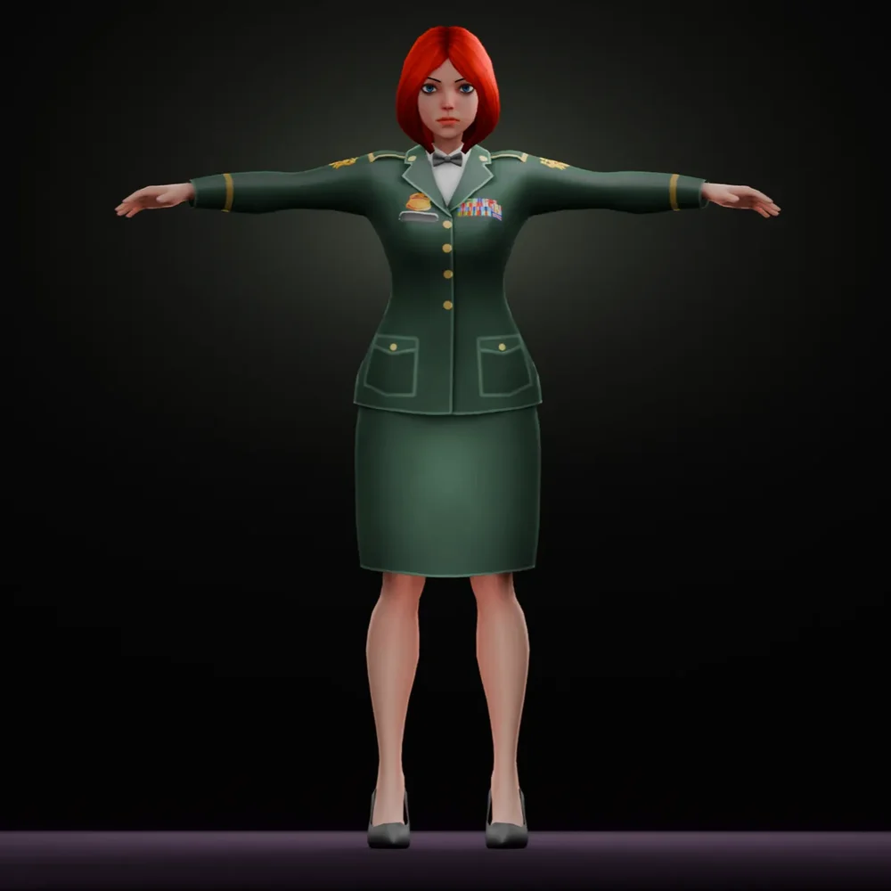 Female Officer Stylized Character