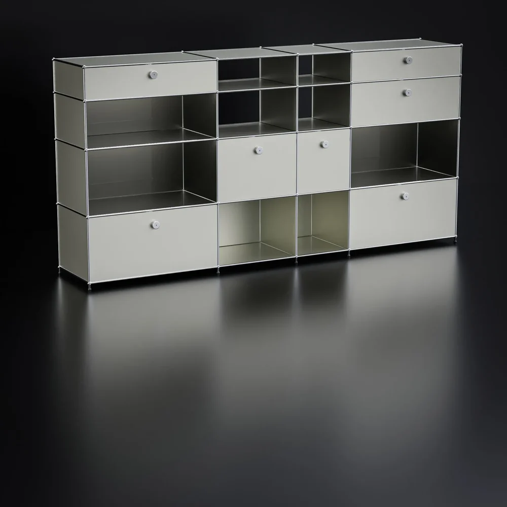 Office Furniture - White Minimalistic Shelf