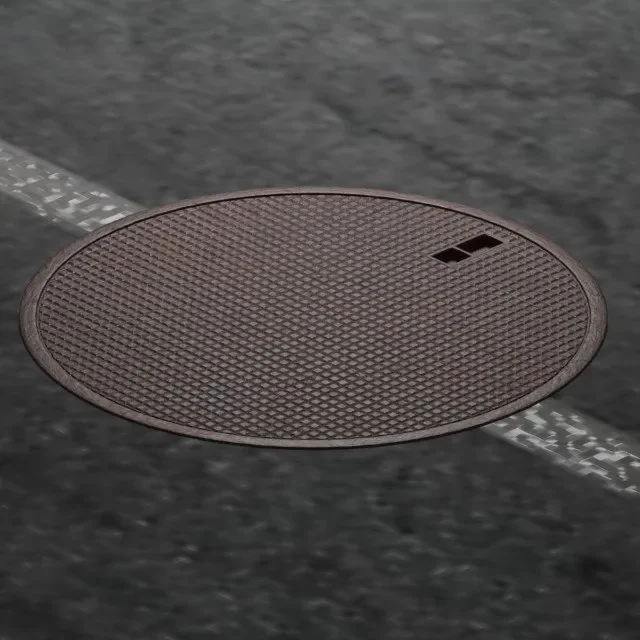 Manhole Circle Rusted