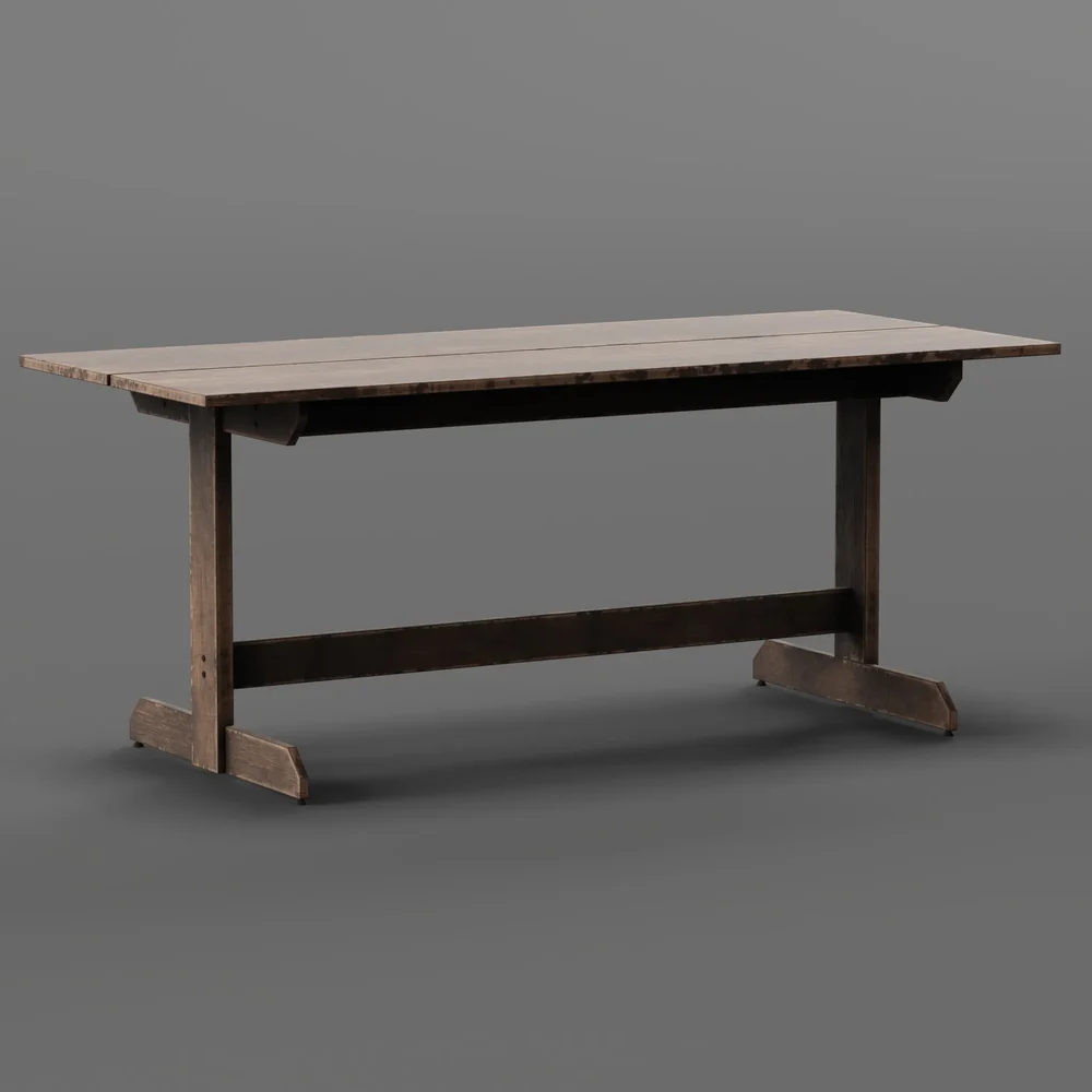 Old Dining Table Brown