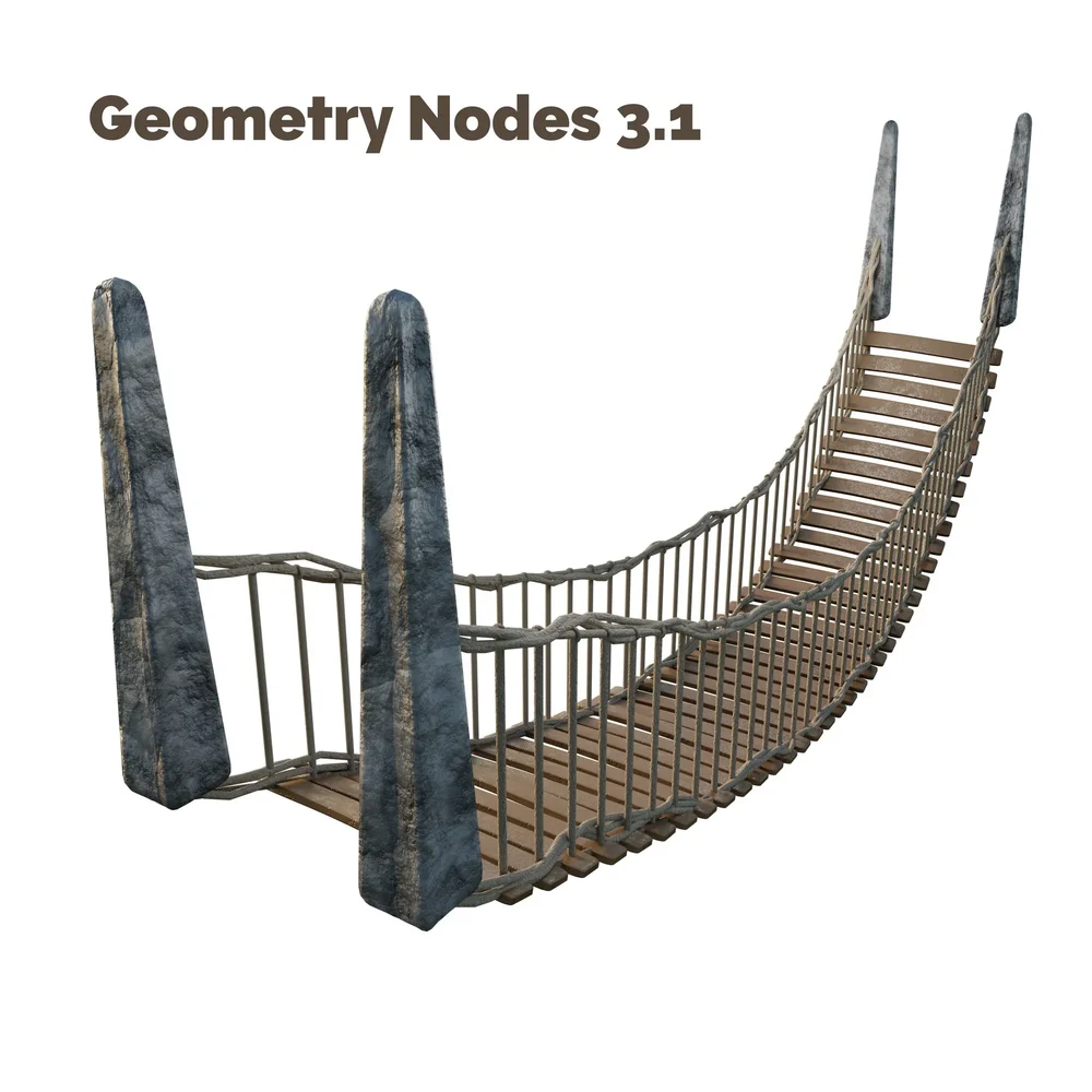 Suspension Bridge (Geometry Nodes 3.1)