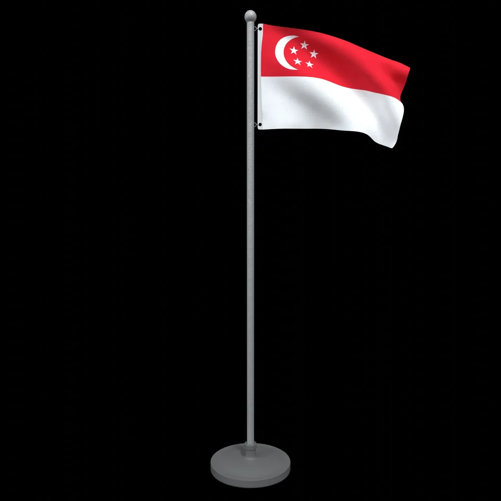 Animated Flag Of Singapore