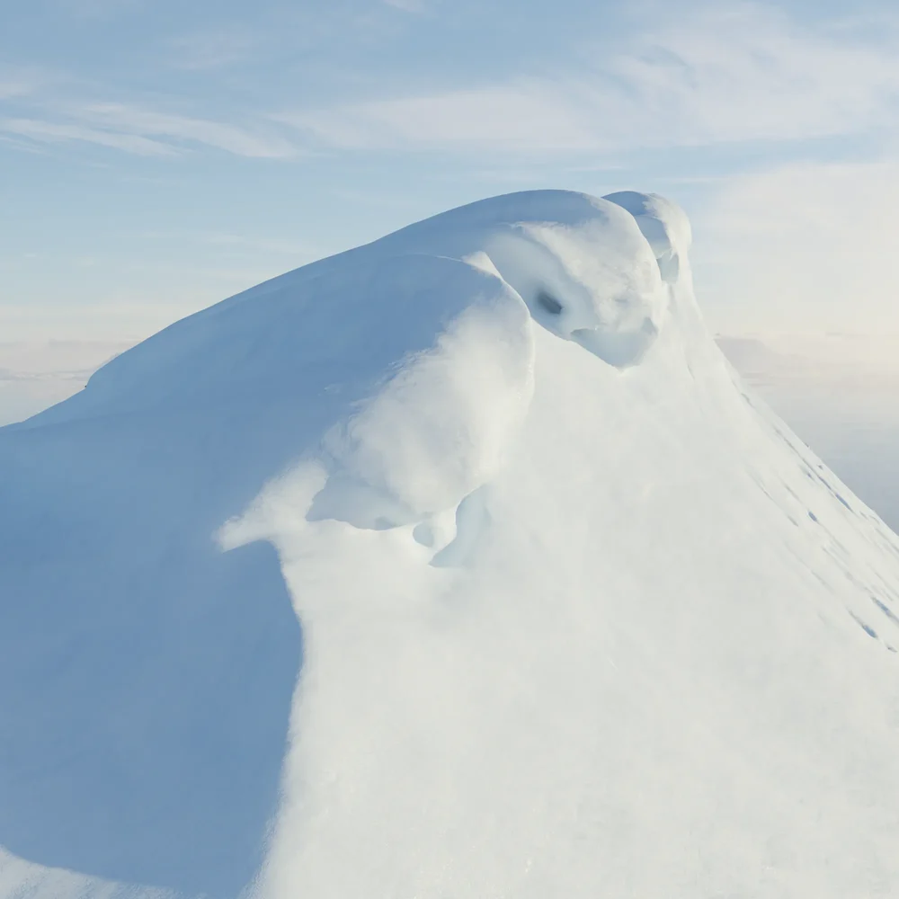 Snow Cornice Mountain Top