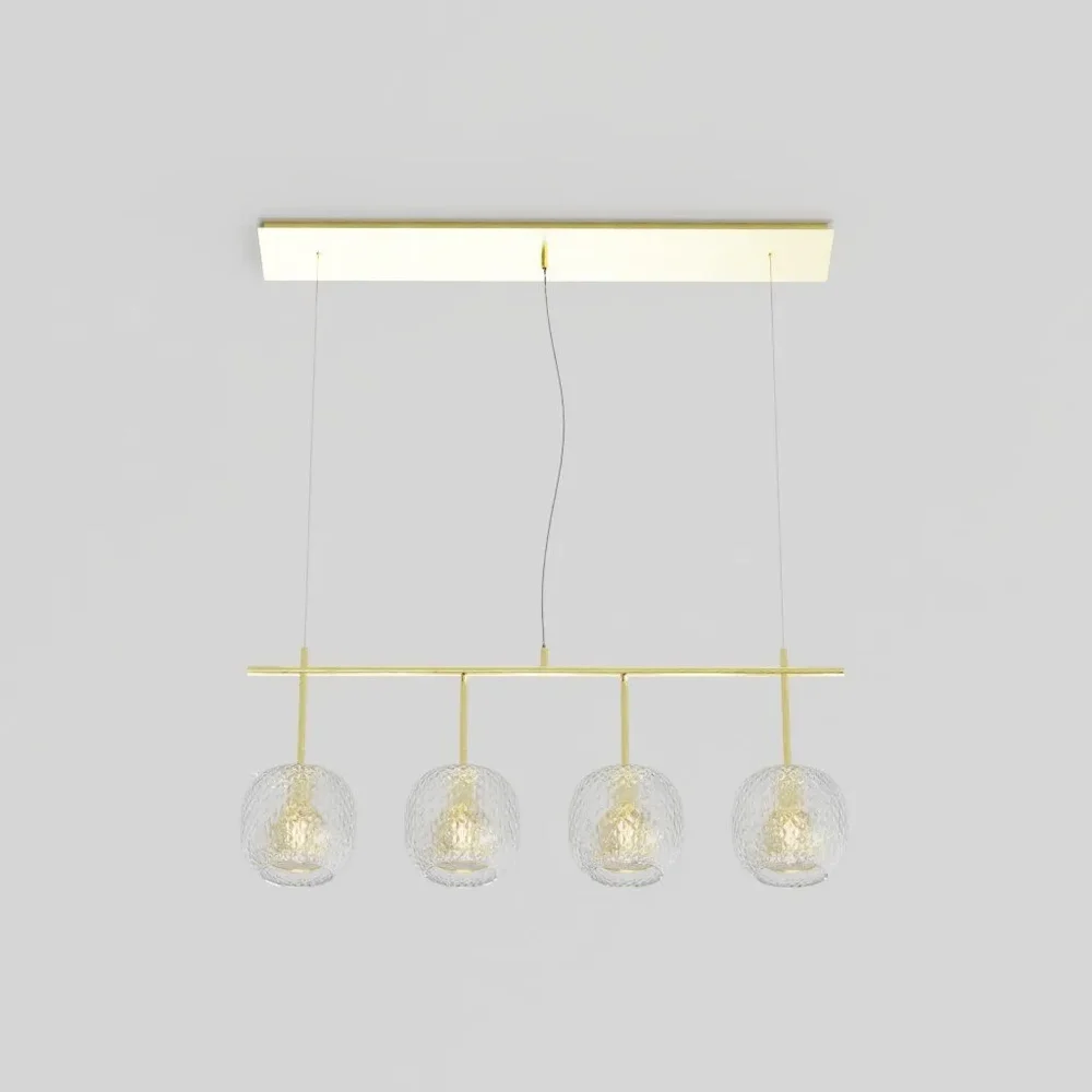 Glass And Brass Ceiling Light