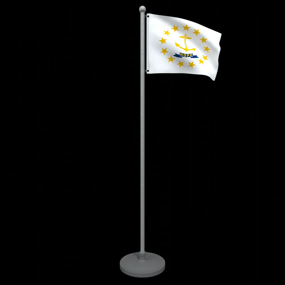 Animated Flag Of Rhode Island State