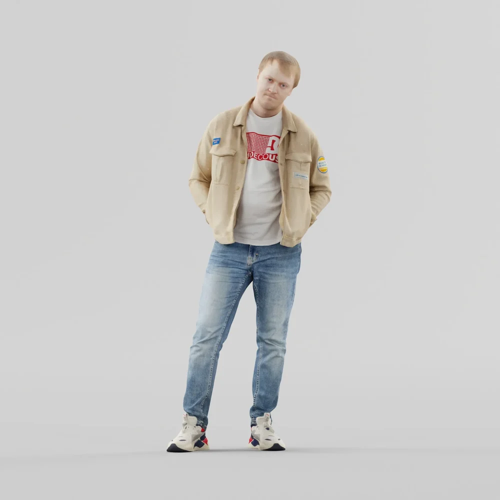 Guy In Casual Outfit