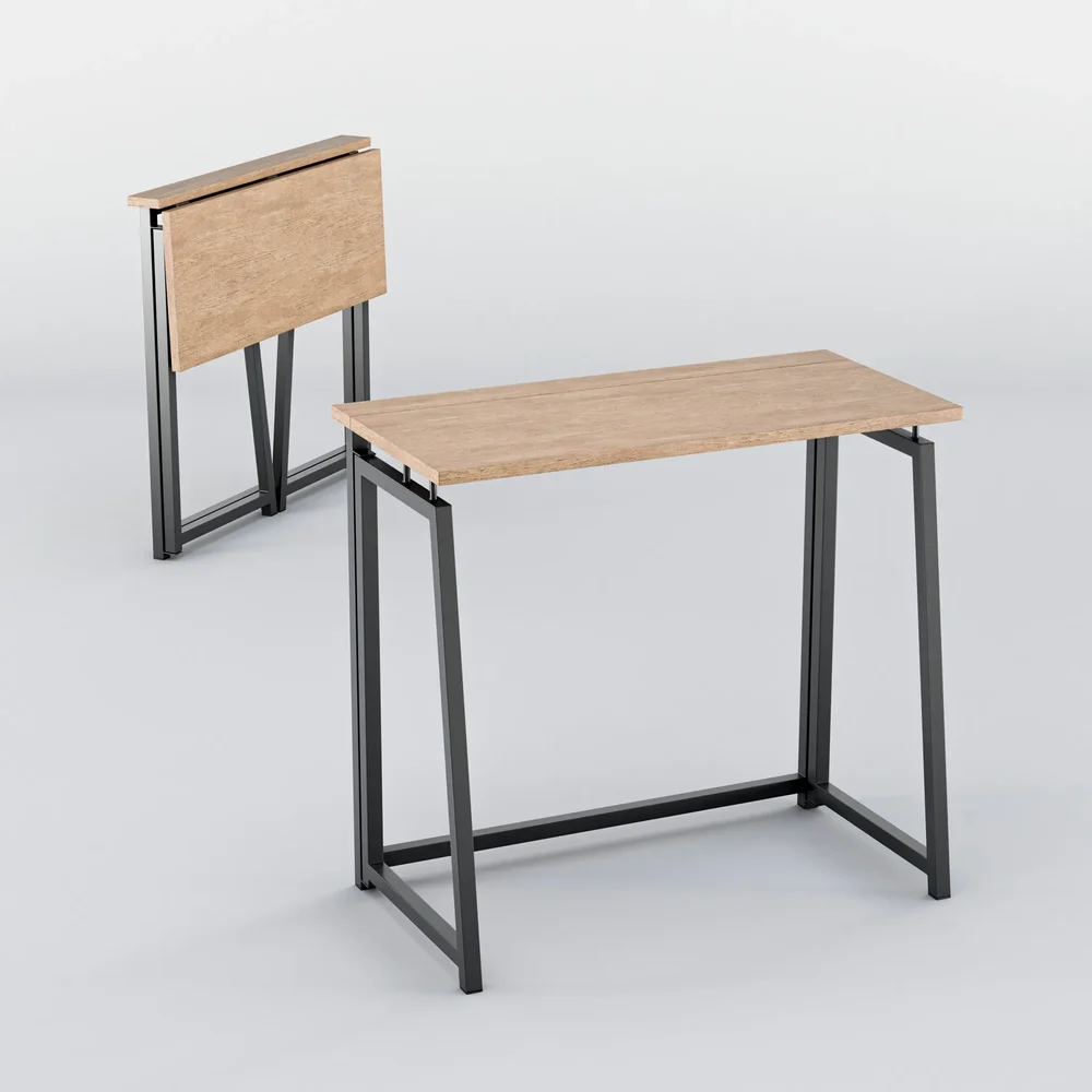 Folding Desk With The Wooden Top