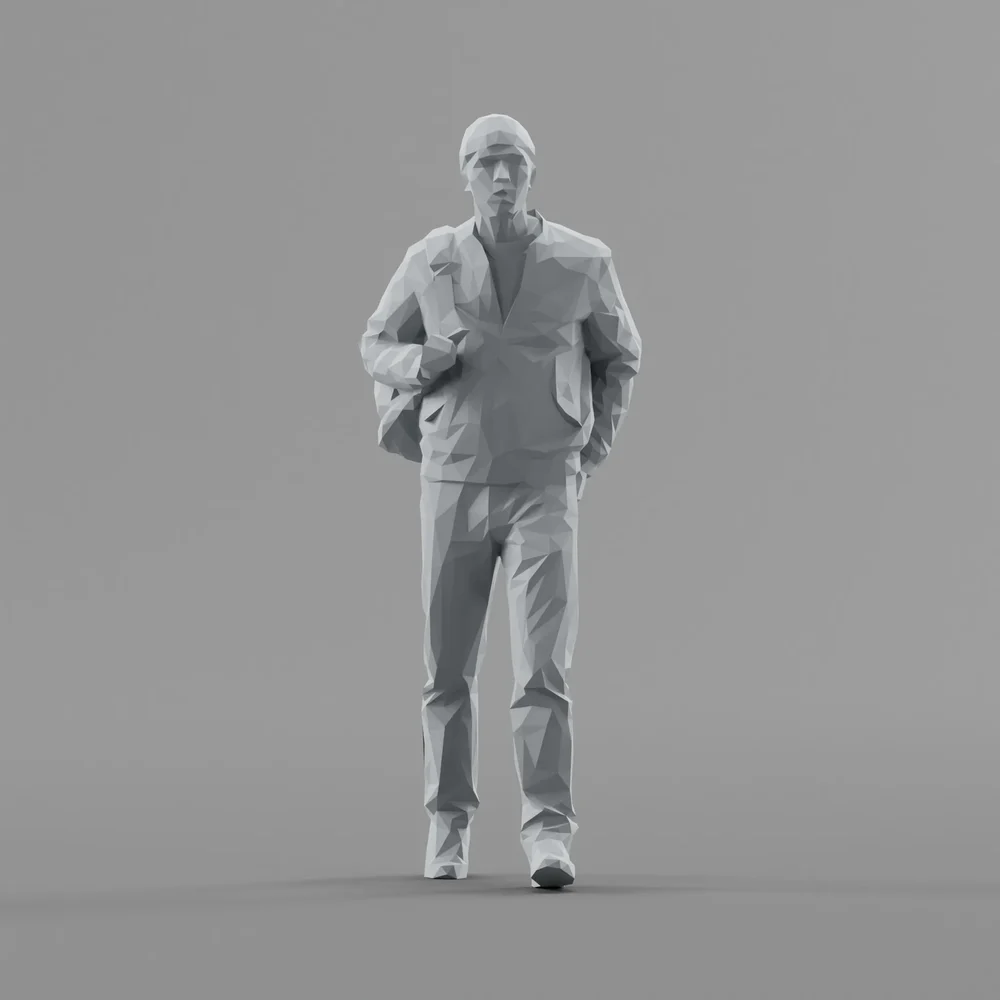 Lowpoly Male Walking