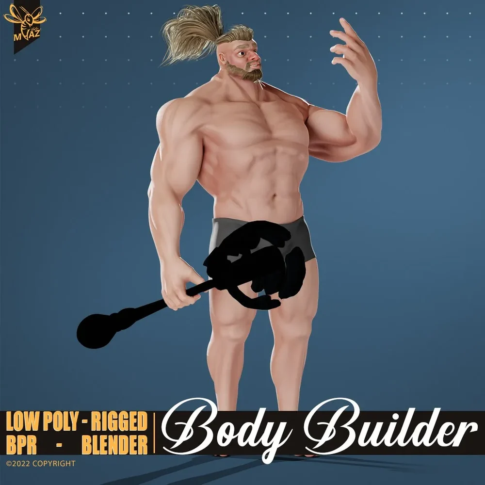 Stylized Bodybuilder Magician - Rigged
