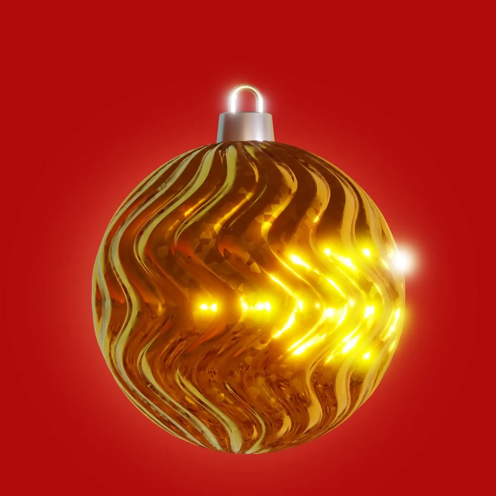 Golden Swirl Ornament