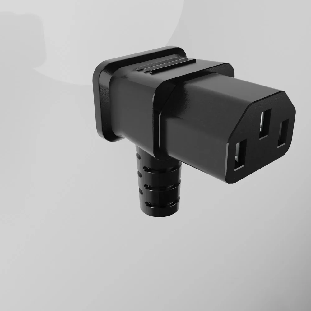 Iec Connector Type C14 - Strain Relief At The Bottom