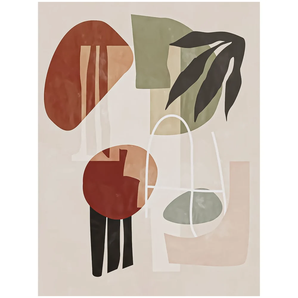 Abstract Earthy Forms Carpet