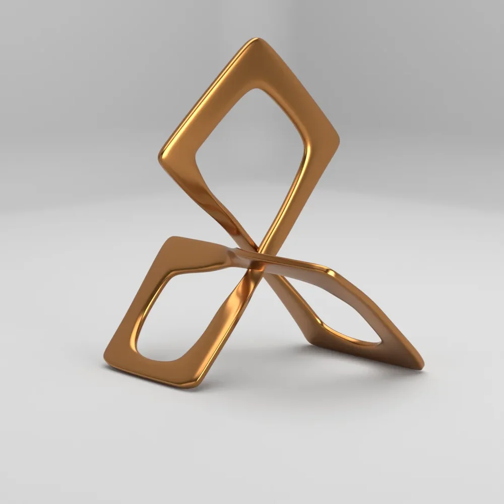 Decorative Brass Strips Abstract Square