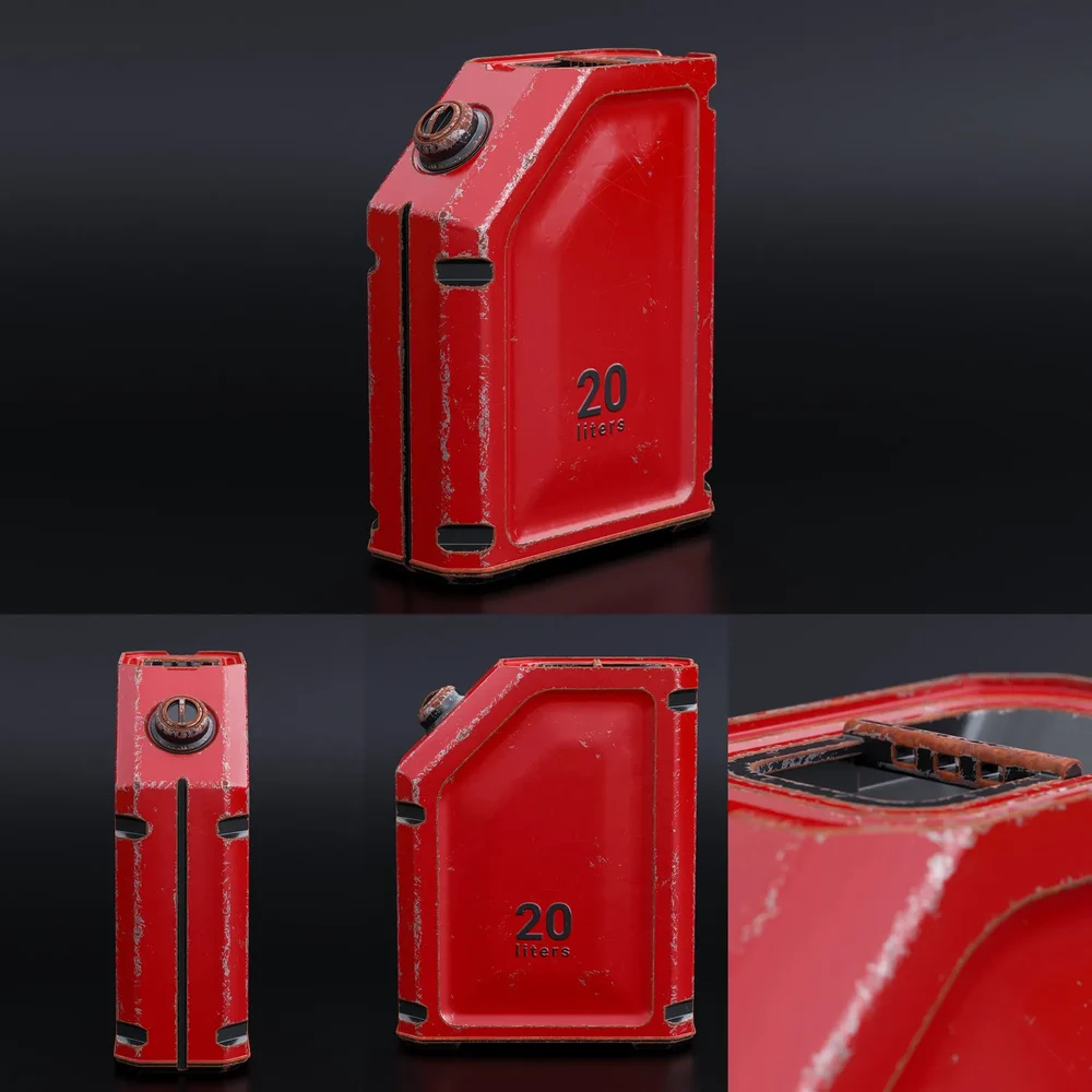 Rusty Modern Gas Can 15x35x45